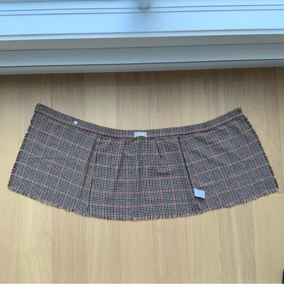 HOUNSDTOOTH WRAP MINI SKIRT - Picture 6 of 9